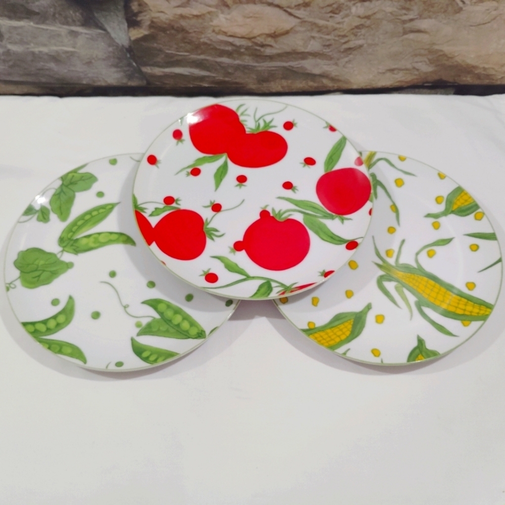 Vintage Franci Taste Setter Vegetable Polkadot Small Dishes Villa Vanilla - Picture 11 of 15
